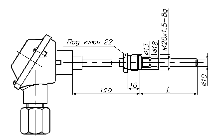 Схема № 1 термопреобразователя сопротивления ТСМ-1188