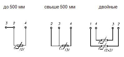 Схемы соединений внутренних проводников ТСП-8040