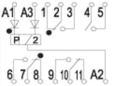Рис.1. Схема подключения реле ПЭ46А