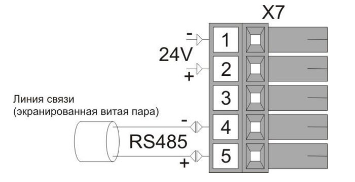 Модуль ввода-вывода RIO-DIO16 - схема внешних соединений питания