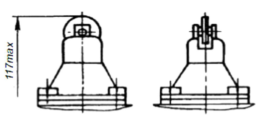 Рис. 2 - Габаритыне размеры  ВПК 2111 Б2У