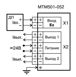 рис. 1 - Схема подключения МТМ-501-052