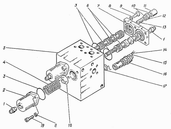 Схема гидроаппарата регулирующего 5124-09-06-000