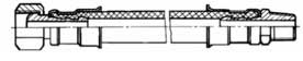 Схематическое изображение гайка (М20х1,5) ниппель(К 1/4)