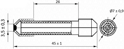 Рис.1. Схема предохранителя ПК-45-1,0